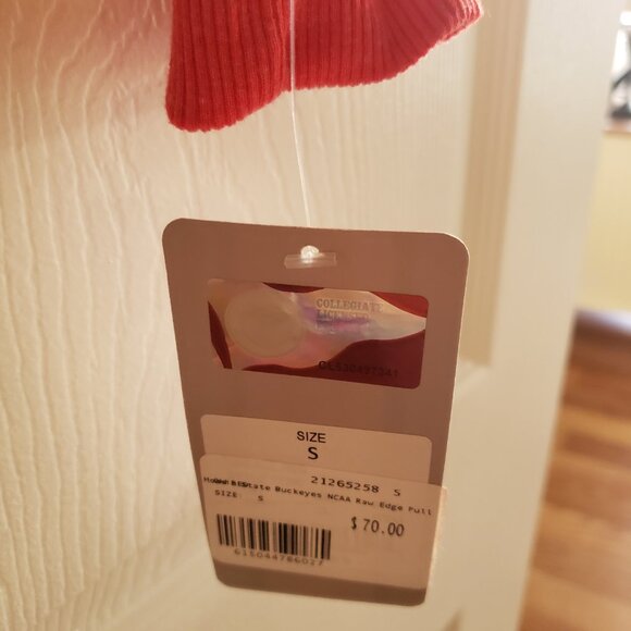 OSU Buckeyes Ohio State University Women's Frayed Hem Hoodie Size S New with Tag - Picture 3 of 9